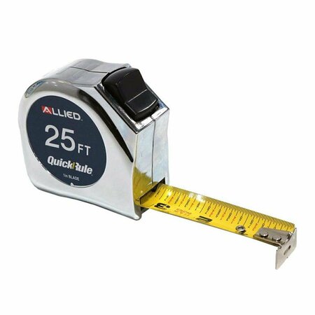 ALLIED 25 ft. x 1 in. QwikRule Steel Tape Measure with Chrome Case 32877